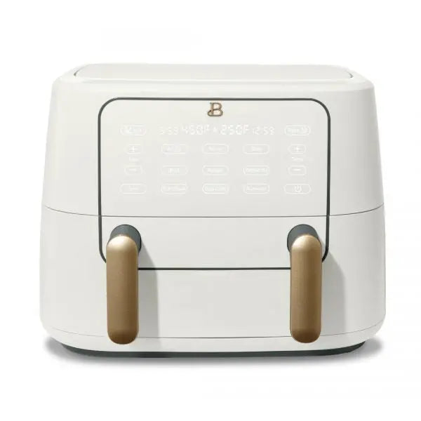 Beautiful 9-Quart TriZone Air Fryer, White Icing