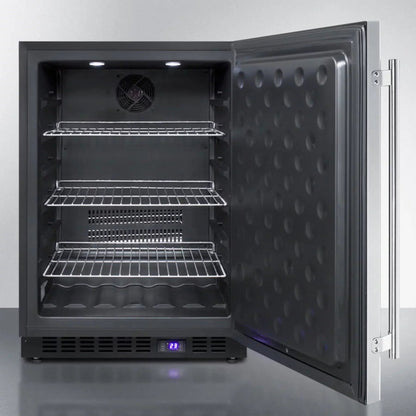 Outdoor All-Freezer, 24 in Wide, Black Cabinet