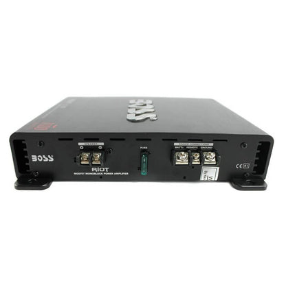 MTX Dual Loaded Car Subwoofer Enclosure 12 Inch 1200W With Boss R1100M Amplifier And Soundstorm AKS8 Kit - TNE212D