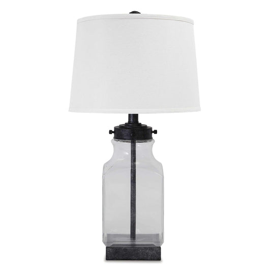 Ashley Furniture Table Lamp With Smoky Glass Base - L428034