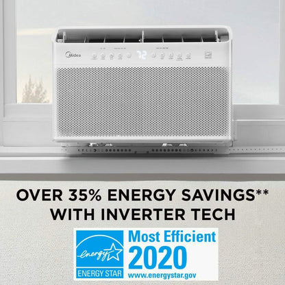 Midea U-Shaped Inverter Window Air Conditioner 12,000 BTU, White - MAW12V1QWT-cr