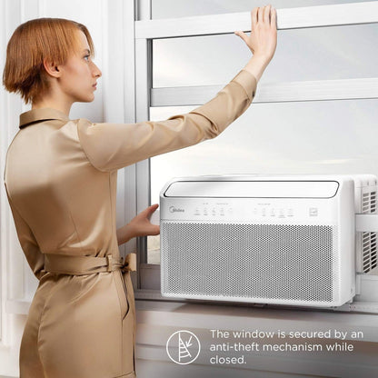 Midea U-Shaped Inverter Window Air Conditioner 12,000 BTU, White - MAW12V1QWT-cr