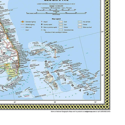 National Geographic United States Classic Wall Map, Laminated, 43.5 x 30.5 in