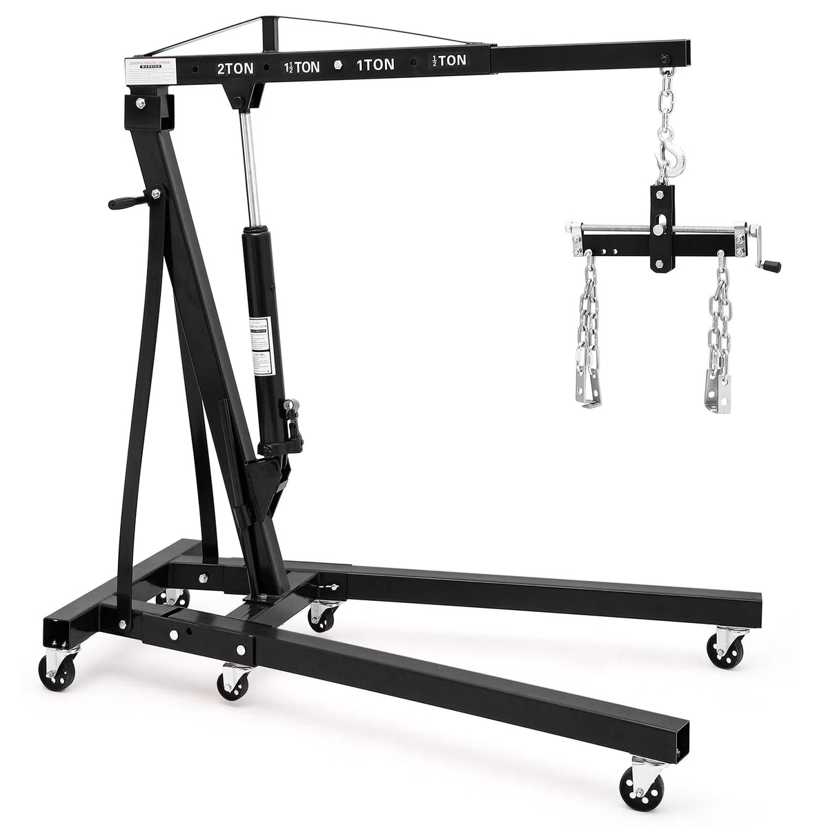 JoanKaren Hydraulic Engine Hoist 4400 lbs, Folding, Yellow - PAU_0LMM