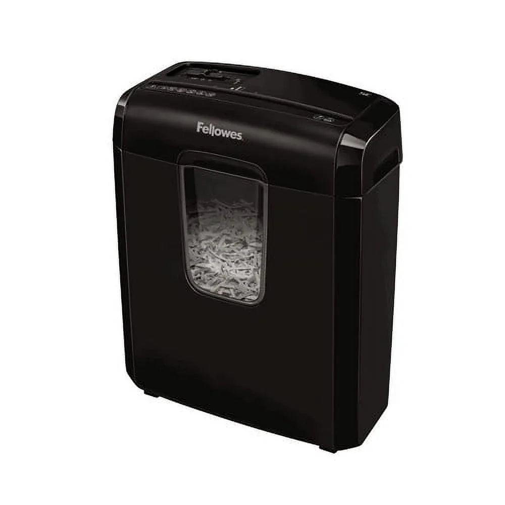 Fellowes Powershred 6C Cross-Cut Shredder - Black