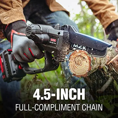 MZK 2-in-1 Cordless Pole Saw With Mini Chainsaw And 3 Replacement Chain